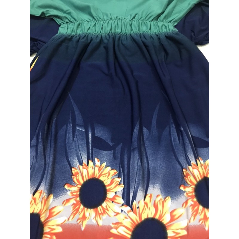 Váy Đầm Trung Niên Thun Eo - Chất Thun Aty Chéo Mềm Mỏng - Size từ 48KG - 80KG. | BigBuy360 - bigbuy360.vn