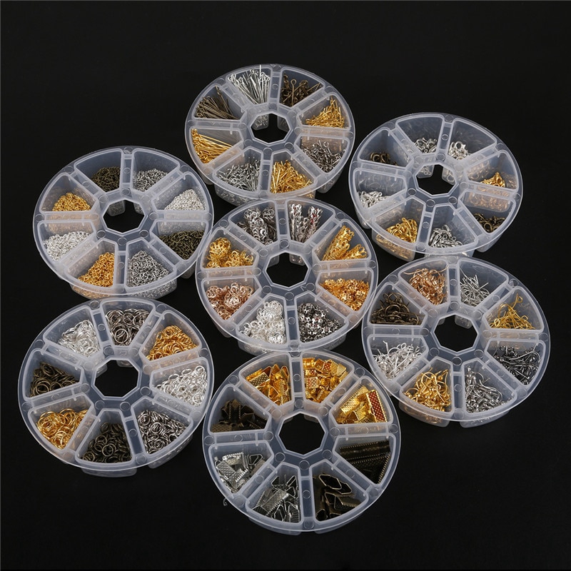 Bộ nguyên liệu hỗn hợp dùng để làm trang sức móc khuyên/hạt trang sức/kẹp tóc/ghim/vòng tay