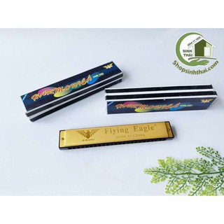 Kèn hamonica 24 lỗ cao cấp màu vàng