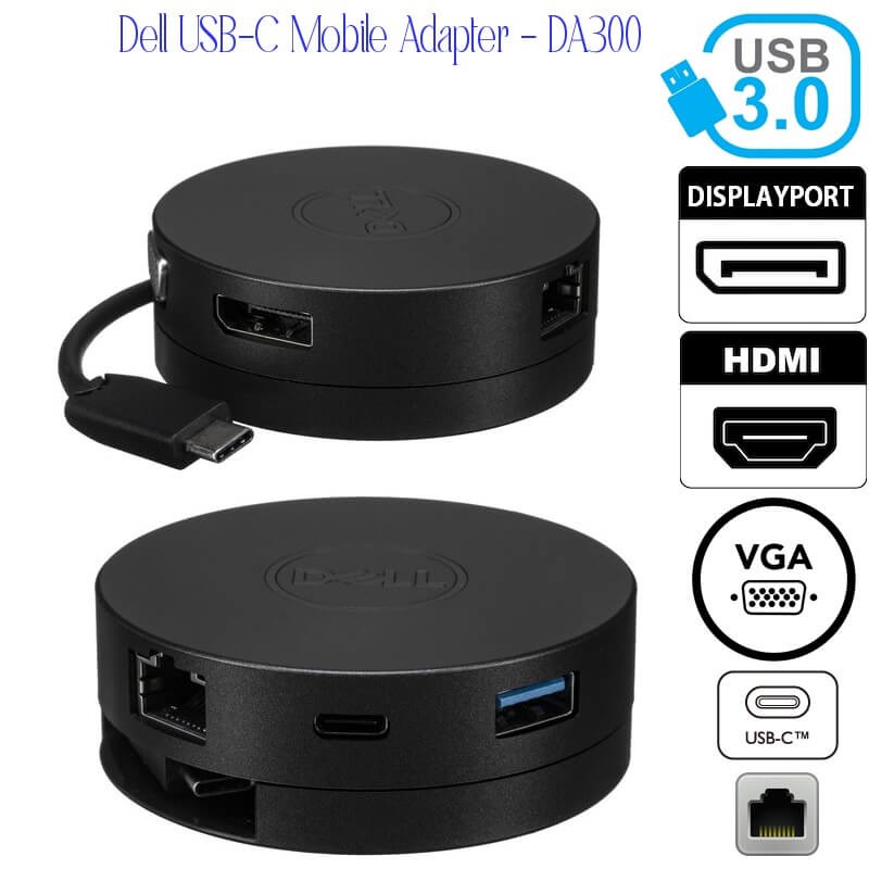 Bộ Chuyển Đổi Adapter Dell USB-C (DA300)