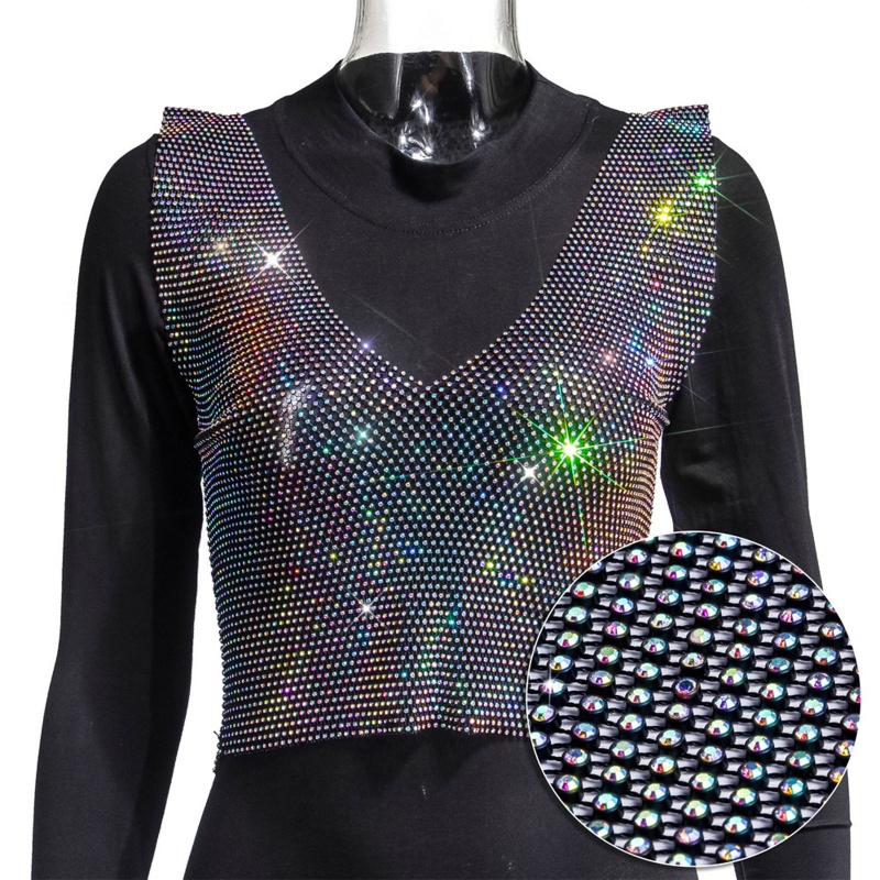 Brroa Phụ Kiện Dây Đeo Cơ Thể Dạng Chuỗi Lưới Rỗng Đính Đá Trang Sức Cho Bikini Dự Tiệc