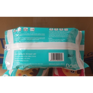 Giấy ướt bịch lớn Doremi 100 sheets không mùi