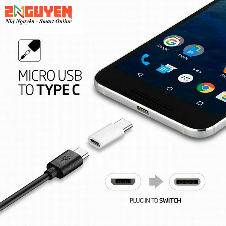 Đầu Chuyển Đổi Và Truyền Dữ Liệu Cổng Cắm Micro USB Sang Đầu Cắm USB 3.1 Type-C - Cáp OTG