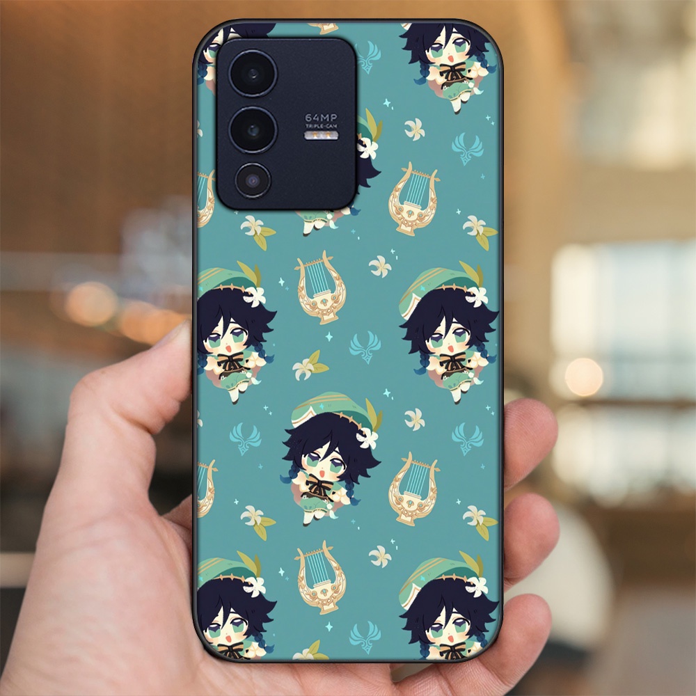 Ốp lưng Vivo V23 5G viền đen in hình Venti Genshin Impact