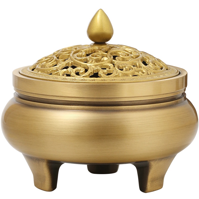 Đế Đốt Trầm Hương Bằng Đồng Thau Phong Cách Phật Giáo Cổ Điển