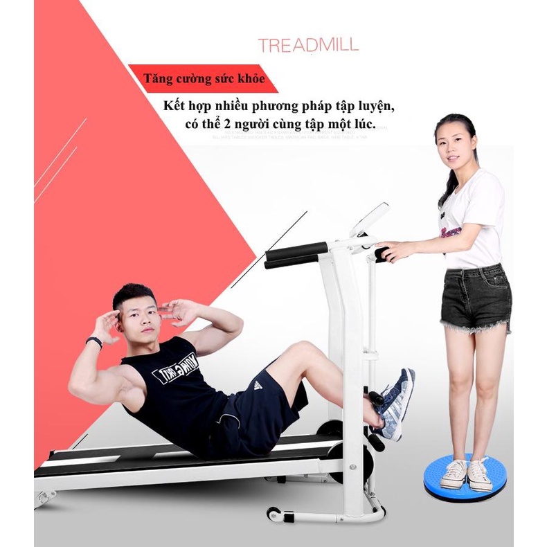 Máy chạy bộ đa chức năng  Máy tập thể dục dễ Máy chạy bộ gia đình loại nhỏ  Máy chạy có giảm xóc êm ái yên tĩnh -BH 6 TH