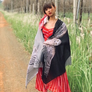 Khăn choàng boho hình đại bàng siêu chất