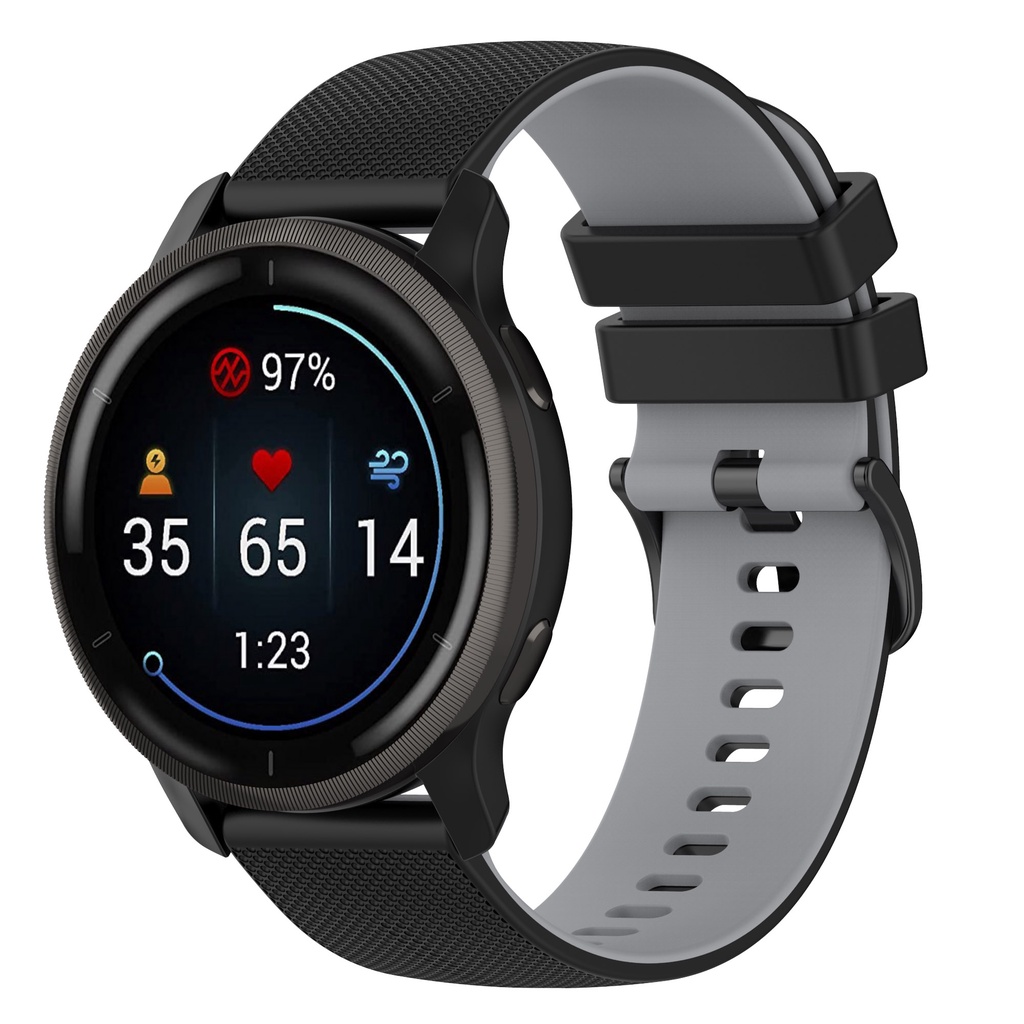Dây Đeo Silicone 22mm 20mm Cho Garmin Forerunner 255 245 645 Music 745 158 55 / Venu 2 Plus / Vivoactive 4 3