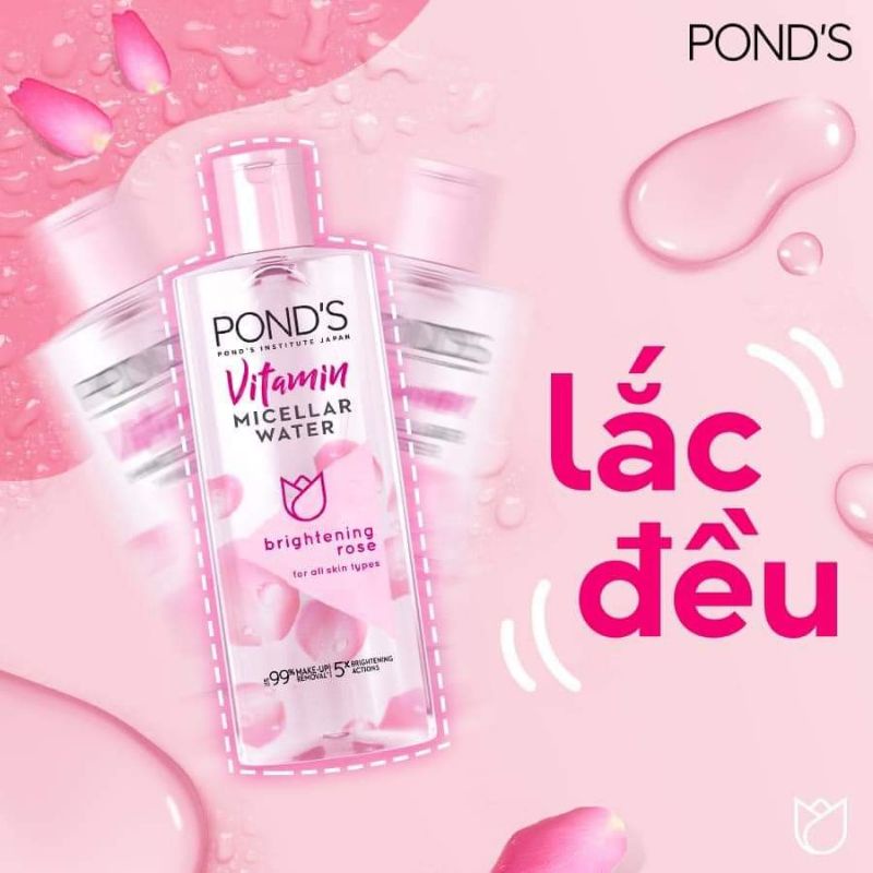 Nước Tẩy Trang Pond's Vitamin 235ml Và Nước Hoa Hồng Pond's White Beauty Làm Sáng Da 150ml