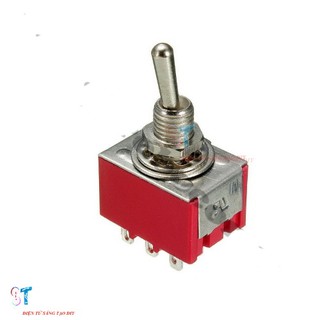 Công tắc gạt 9 chân màu đỏ 2A-5A 250V