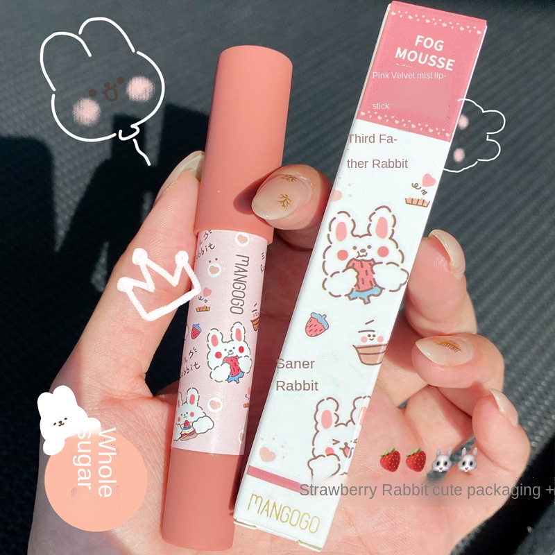 Son Môi Bút Chì Kháng Nước Dưỡng Ẩm Lâu Trôi Thiết Kế Vỏ Hình Gấu Dễ Thương