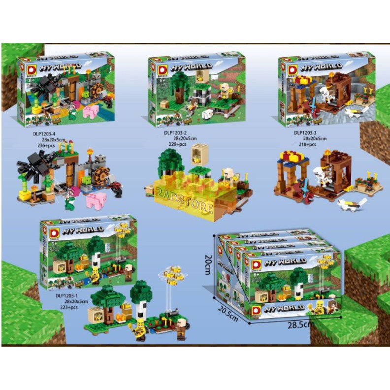 Đồ chơi lắp ráp Lego - My World- 4 IN 1 -  Kích thích sáng tạo cho bé - Trò chơi Xếp hình mô hình nhân vật