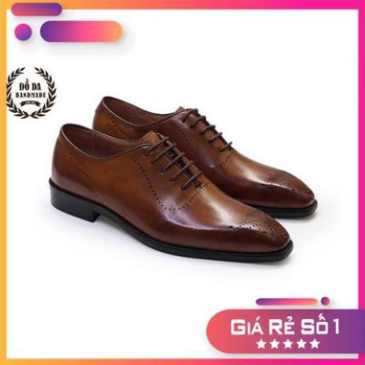 [Sale 3/3] Giày Âu WholeCut Oxford Vàng Bò Classic - BẢO HÀNH 12 THÁNG Sale 11