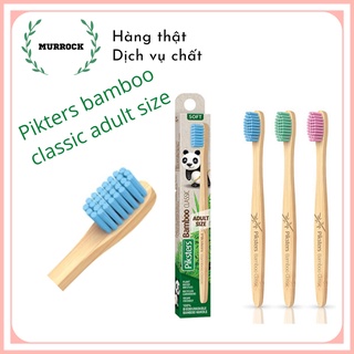 Bàn chải tre người lớn Piksters Bamboo Classic Adult size Toothbrush UK Anh Quốc