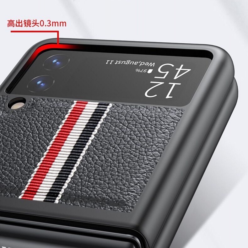 Ốp Điện Thoại Da Nắp Gập Phong Cách Doanh Nhân Chống Rơi Cho Samsung Galaxy Z Flip 3