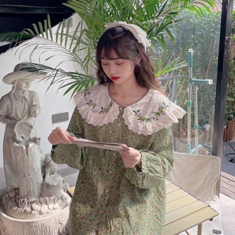 Áo Hoa Nhí Cổ Bèo