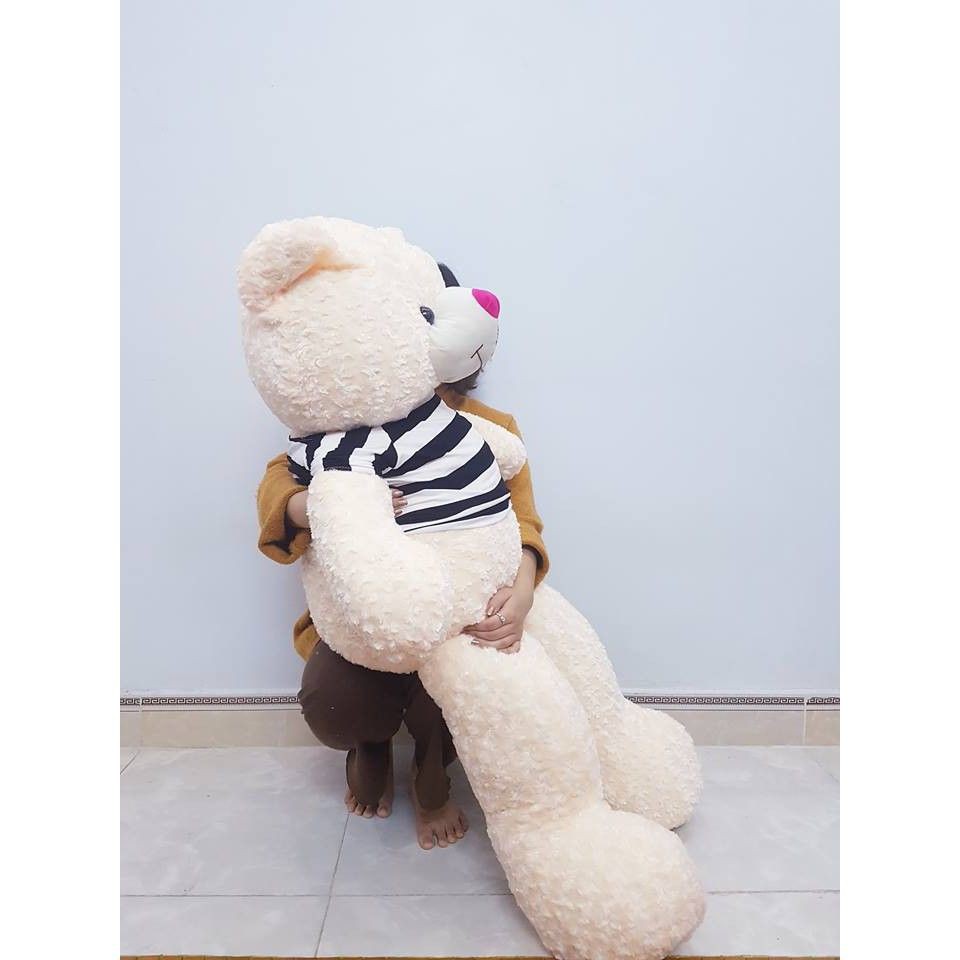 Gấu bông Teddy Cao Cấp khổ vải 1m4 Cao 1,2 màu TRẮNG