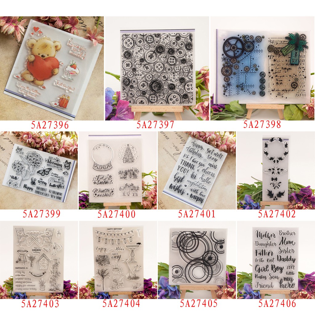 HOM ✥ Flower DIY Silicone Clear Stamp Cling Seal Scrapbook Embossing Album Decor Craft