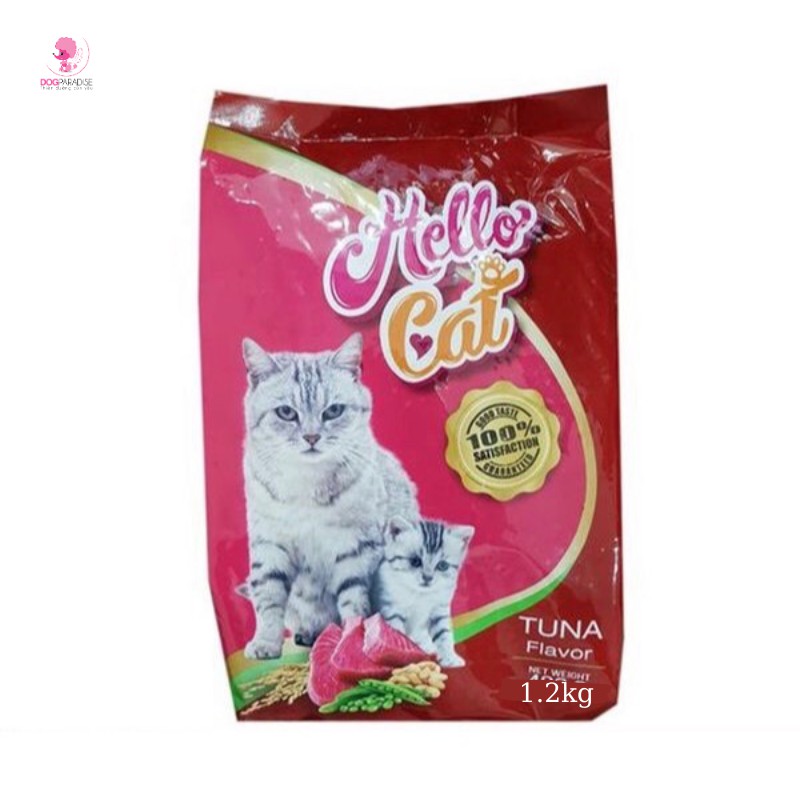 Thức ăn hạt cho mèo vị cá ngừ 1.2kg HELLO CAT - Dog Paradise