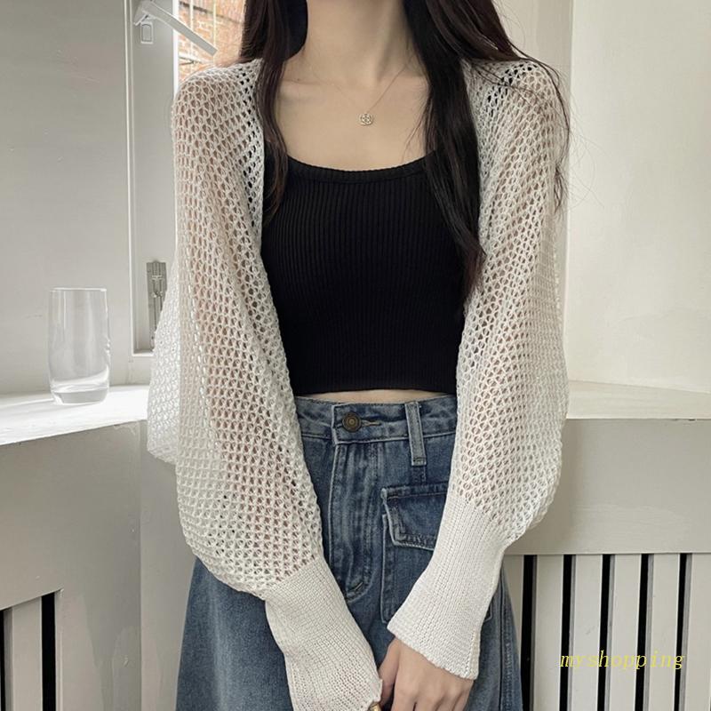 Áo Khoác Cardigan Tay Dài Dáng Rộng Chống Nắng Thời Trang Mùa Hè Tinh Tế Cho Nữ