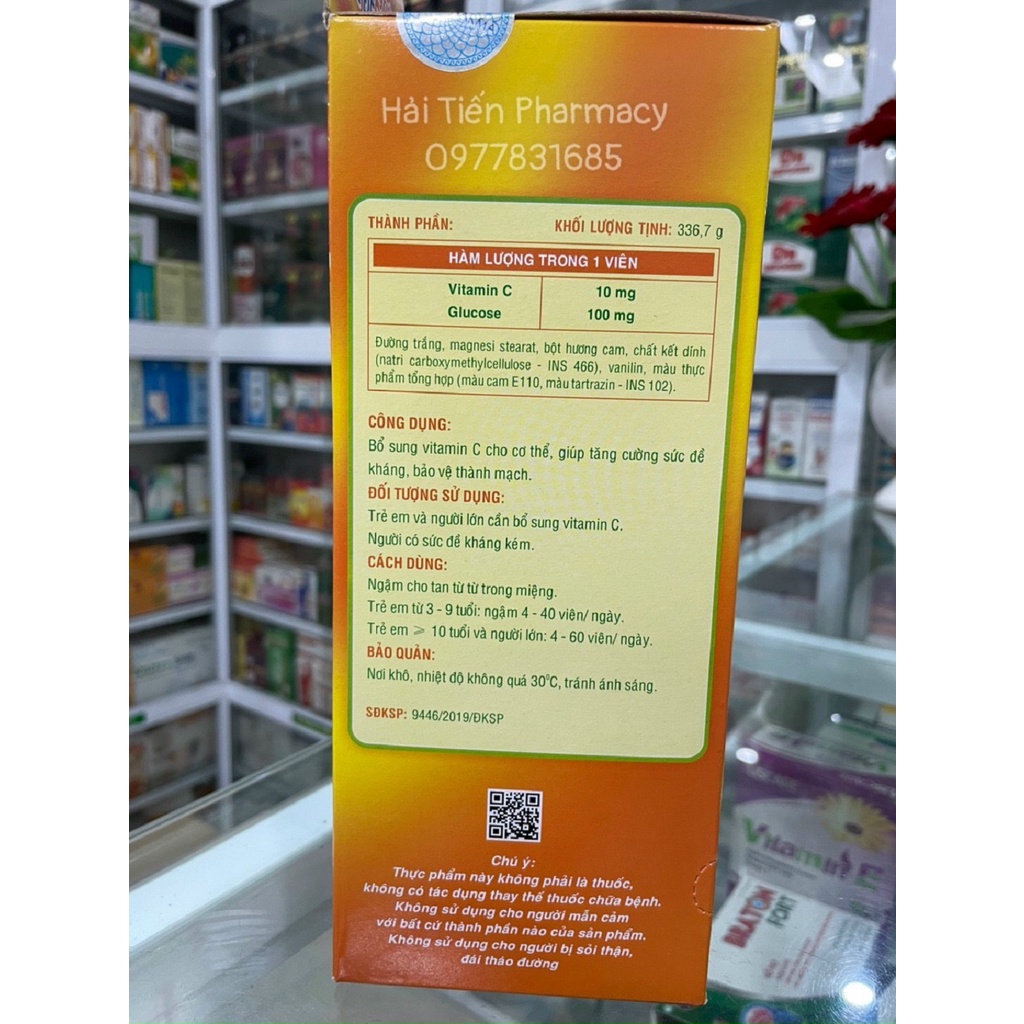 Bipp C kẹo ngậm bổ sung Vitamin C, tăng cường đề kháng, bền thành mạch gói 10 viên ngậm