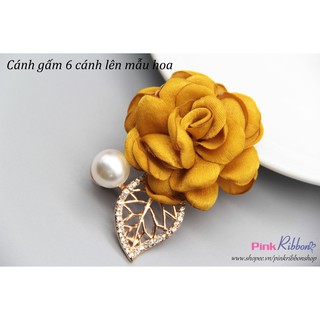 *Cánh hoa vải gấm 6 cánh dùng làm hoa trang trí may mặc, hoa cài áo, hoa phụ liệu may mặc, phụ kiện tóc