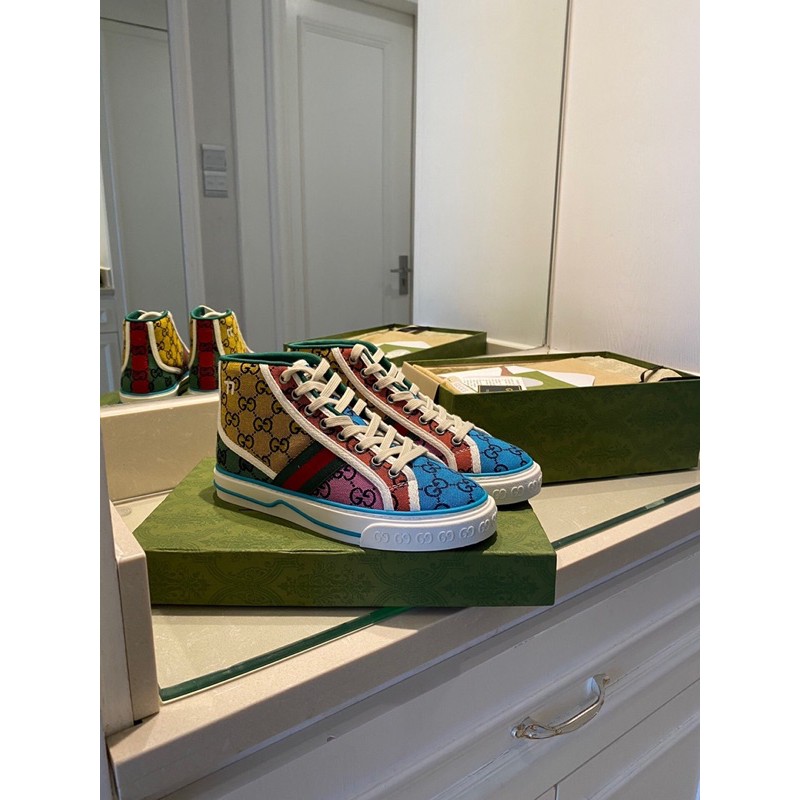 Giày thể thao cổ cao của nam cao cấp Gucci GG Arrival Gucci tennis 1977 x Disney | BigBuy360 - bigbuy360.vn