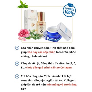 Combo Kem và Serum Dakami (Chính Hãng) Chống Lão Hóa, Xóa Mờ Nếp Nhăn-30gr
