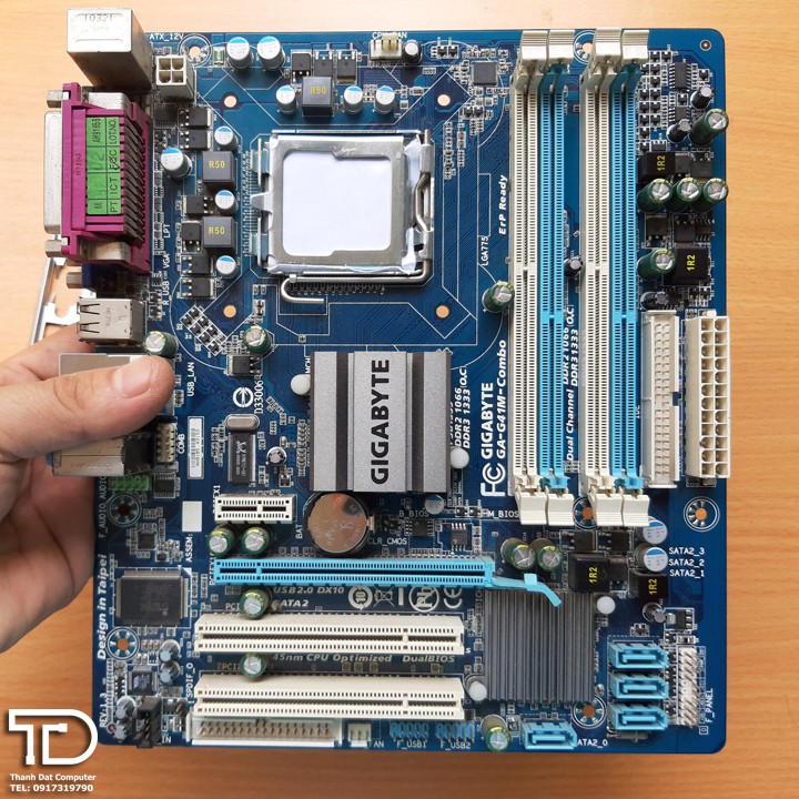 Main giga G41 combo socket 775 - Bo mạch chủ Gigabyte G41 combo hỗ trợ DDR2, DDR3