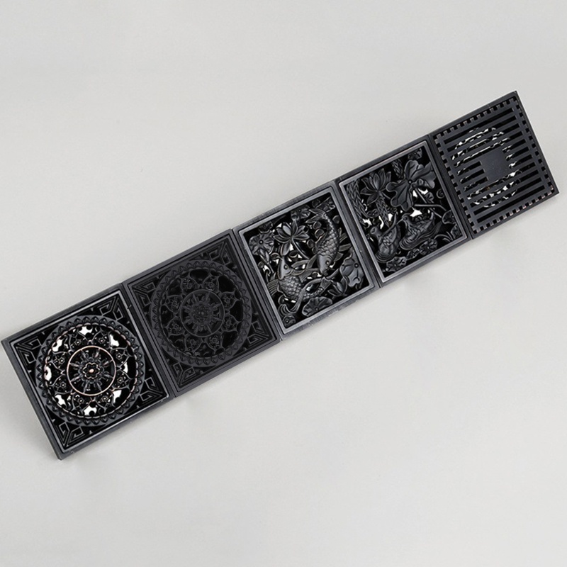 QQ Nắp Chặn Cống Thoát Nước Sàn Nhà Tắm Hình Vuông Vô Hình Chống Nghẹt