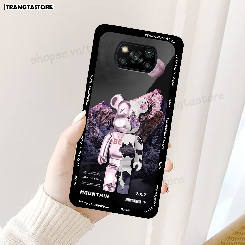Ốp Xiaomi Poco X3 / Poco X3 Pro in hình gấu Bearbrick,Mountain,xanh,đen,đỏ giá rẻ
