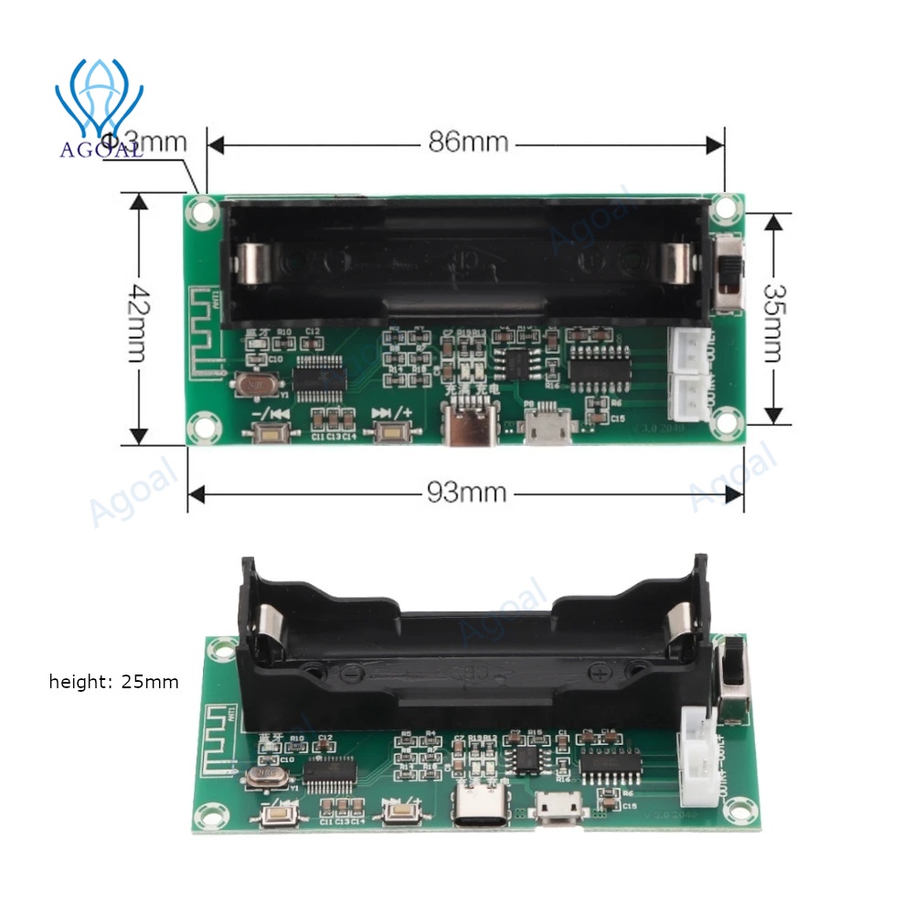 Bảng Mạch Khuếch Đại Âm Thanh Xh-A153 Bluetooth 5.0 2*3W PAM8403