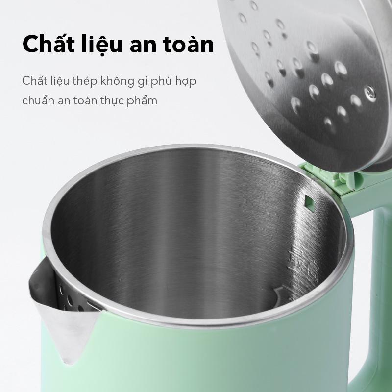 Ấm Đun Siêu Tốc Inox 304 SAMONO SW-R1 2 Lớp Chống Nhiệt 1500W 1.8L - Hàng Chính Hãng (Bảo Hành 12 Tháng)