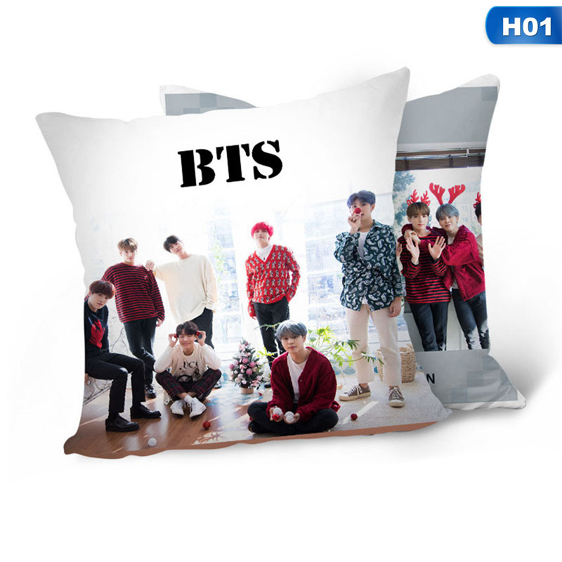 Vỏ Gối Sofa Hai Mặt Họa Tiết Giáng Sinh Bts Ốp