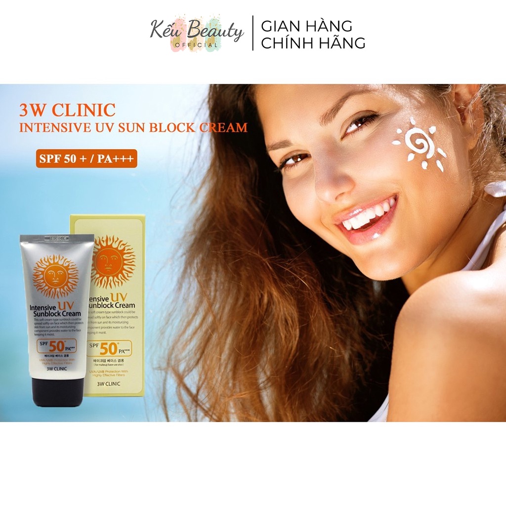 Kem chống nắng 3W Clinic Intensive UV Sunblock Cream SPF 50+ PA+++ 70ml
