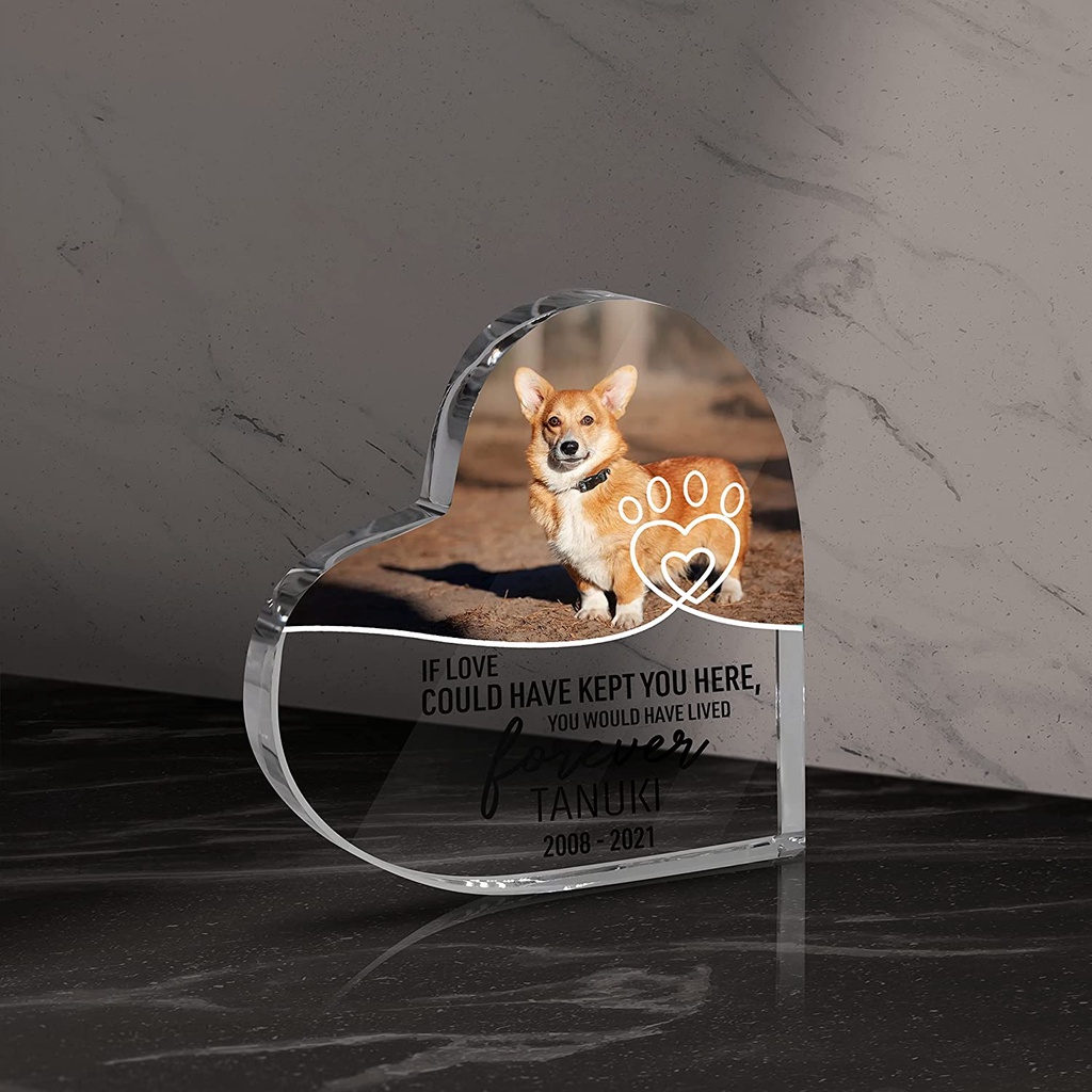 Ảnh in hình trái tim Thegioipuzzle bằng nhựa acrylic thiết kế theo yêu cầu