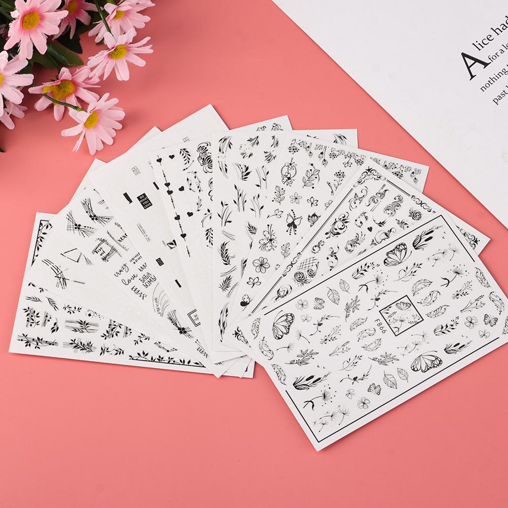 Miếng Dán Trang Trí Móng Tay Hình Chiếc Lá Phong Cách Hàn Quốc