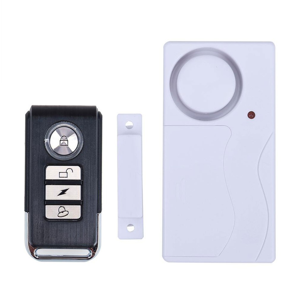 Chuông cửa má từ báo động với còi hú to chống trộm - remote điều khiển không dây ABS - NQT-DOORWIRELESSALARM