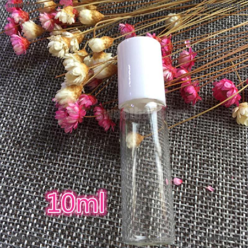 (hàng Mới Về) Set 5 Lọ Thủy Tinh Rỗng Dạng Lăn 5 / 10ml Dùng Chiết Nước Hoa