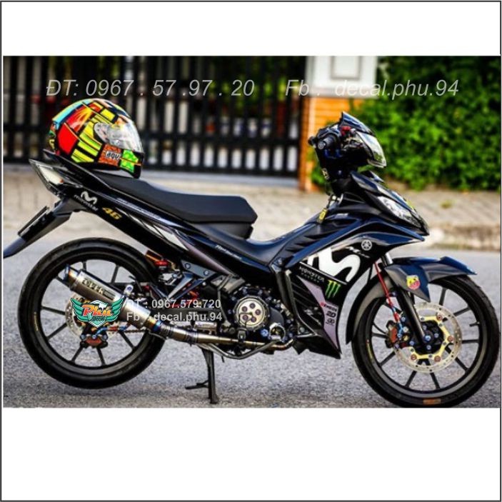 Tem Exciter 135 Movistar đen trắng (V)