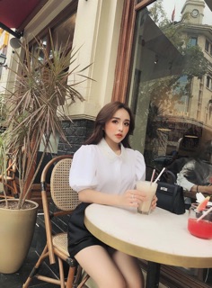 Sơ mi trắng tay bồng