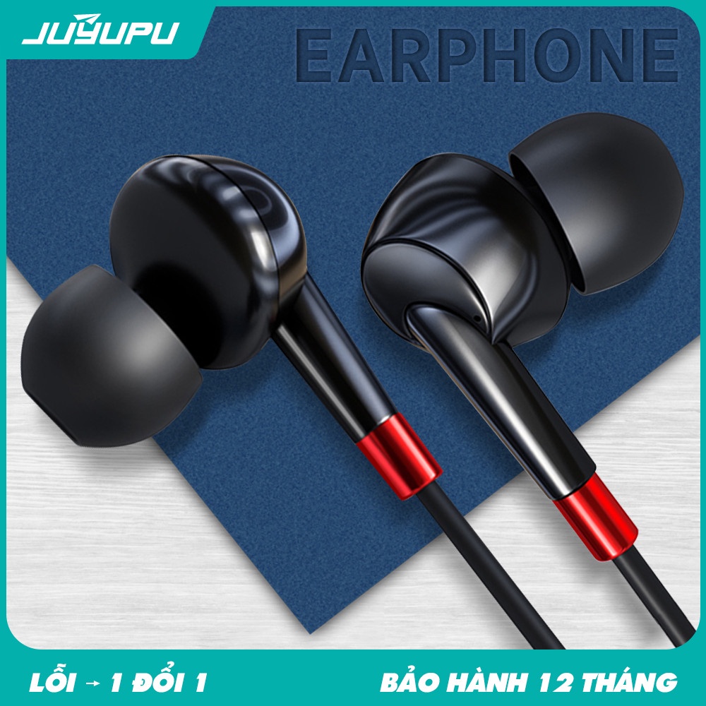 Tai nghe JUYUPU M3 nhét tai jack 3.5mm chống ồn chính hãng cho iPhone Samsung OPPO VIVO HUAWEI XIAOMI tai nghe có dây
