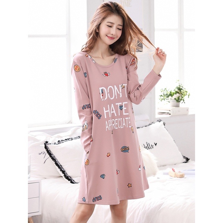 Đầm Ngủ Cotton Tay Dài Thời Trang Thu Đông Dành Cho Nữ 2021 3nrA *&&&& * - * - & *** | BigBuy360 - bigbuy360.vn