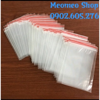 1Kg túi zip chỉ đỏ size vừa 15x23 loại dày đẹp - Túi vuốt mép phụ kiện, thực phẩm, gia vị