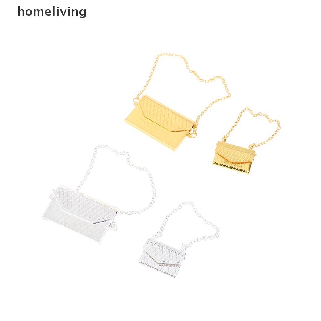 Túi Xách Tay Bằng Kim Loại Thời Trang Cho Búp Bê Tỷ Lệ 1 / 12