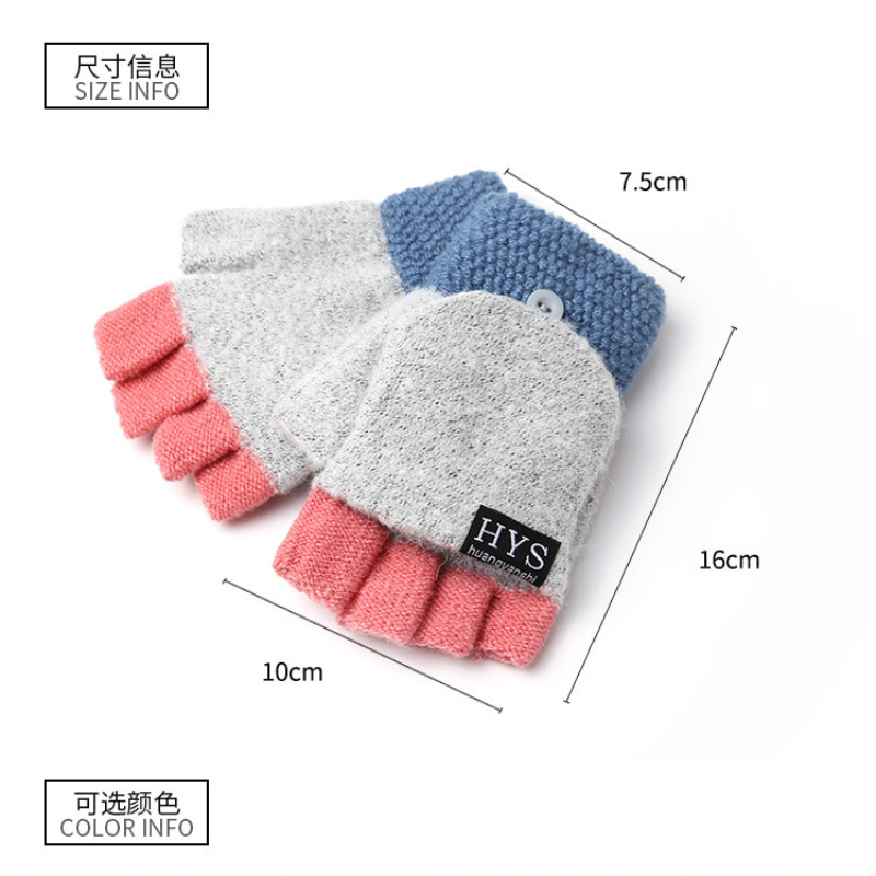 Găng tay len hở ngón nhiều màu sắc giữ ấm mùa đông thời trang cho nữ