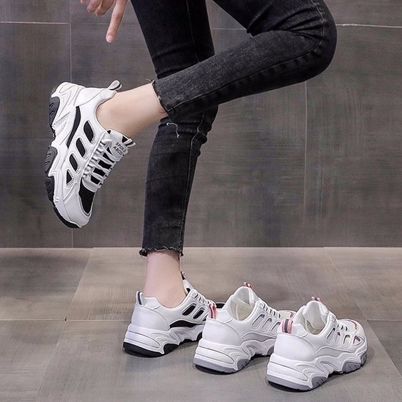 Giày Thể Thao Nữ FREESHIP Giày Ulzzang Nữ Hàn Quốc Đế Độn 5 cm Tăng Chiều Cao G 155