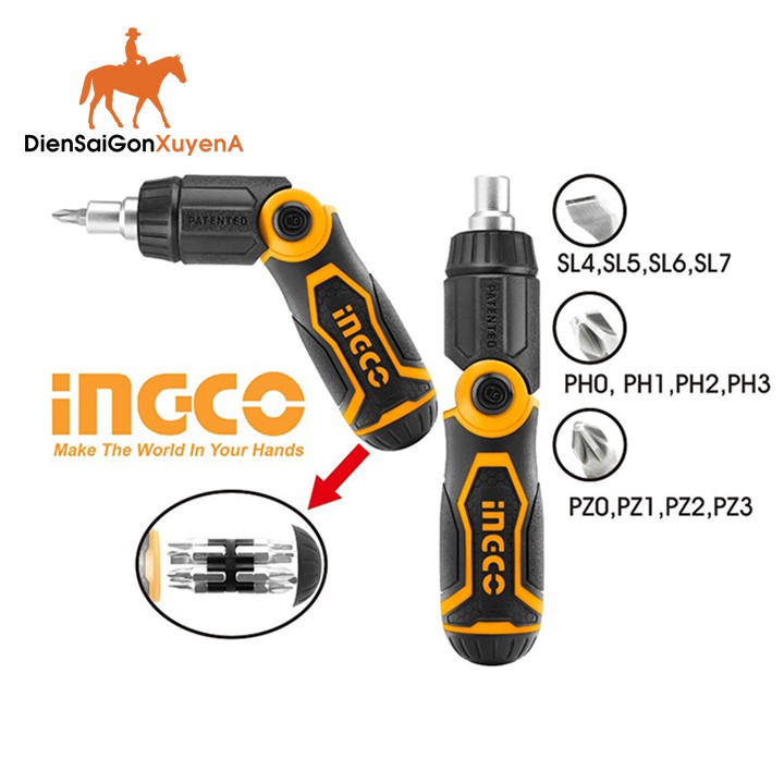 Bộ 13 công cụ tô vít gấp đa năng INGCO AKISD1208 - DSG