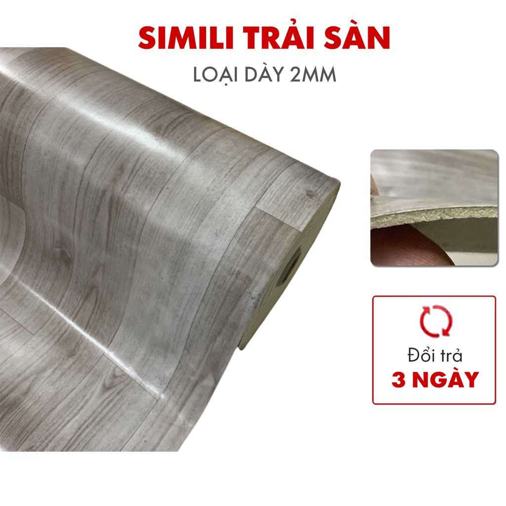 Simili lót sàn dày vân gỗ dày 2mm