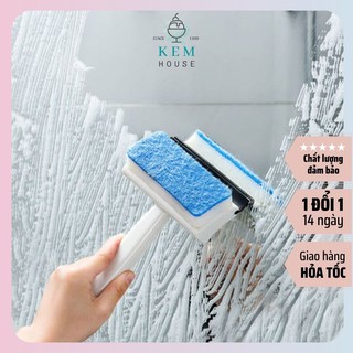 Cây lau kính nhà tắm -chổi lau đa năng mini tiện lợi có tay cầm 2 mặt kafm sạch sẽ vết bẩn trên kính